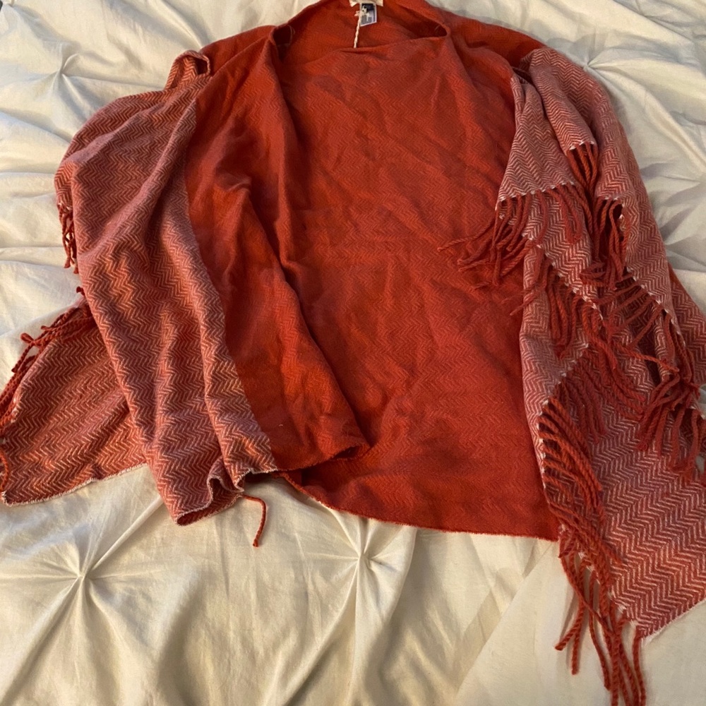 Red Poncho Sweater